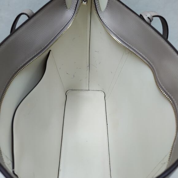 Kate Spade New York Cara Gray Leather Double Handle Tote Shoulder Bag - Picture 11 of 16